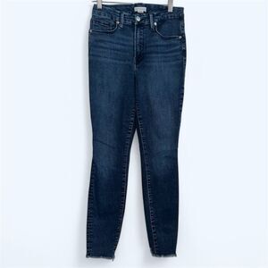 Good American  Good Leg Skinny Jeans Size 6/28 distressed GLRE873T  raw hem